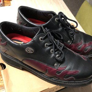 Mens Size 12 Harley Davidson Shoes Leather Flame Uppers and Soles Color Changing